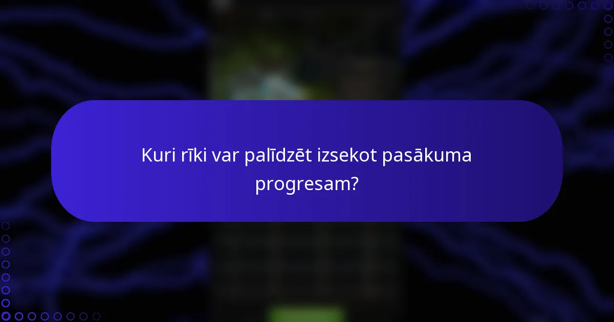 Kuri rīki var palīdzēt izsekot pasākuma progresam?